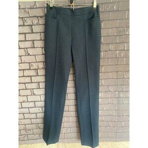 NWOT Akris Punto Side Zip Women's Black and Blue Cotton and Elastane Dress Pant